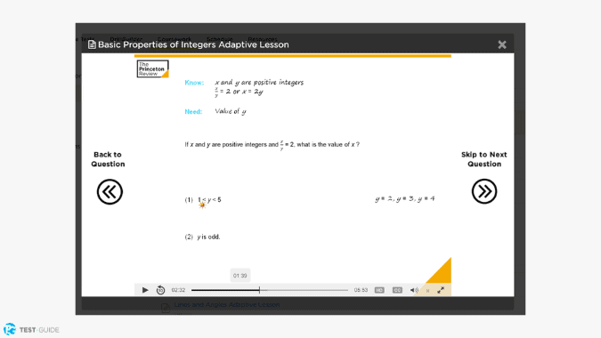 Princeton Review GMAT Lesson Example