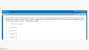 Princeton Review GMAT Question Example